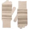 Rag & Bone Blake Stripe Layered Gloves In Brown