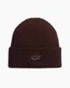 Rag & Bone Black Blake Wool Beanie In Gold