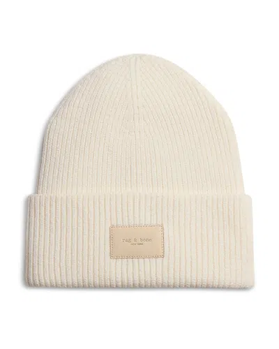 Rag & Bone Blake Wool Blend Beanie In Neutral