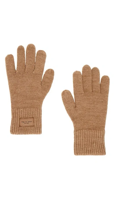 Rag & Bone Blake Wool Blend Gloves In Camel