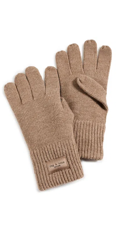 Rag & Bone Blake Wool Blend Tech Gloves Camel