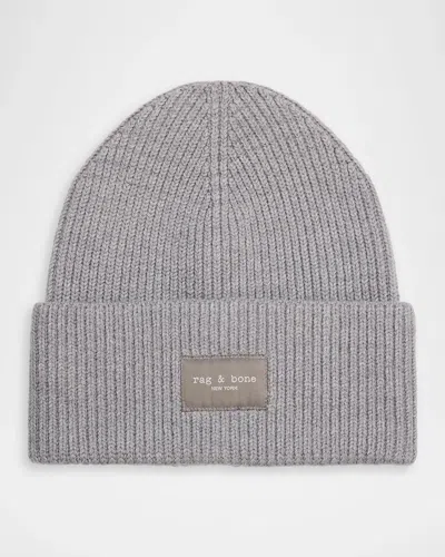 Rag & Bone Blake Wool-blend Beanie In Gray