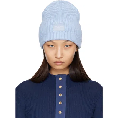 Rag & Bone Blue Blake Rib-knit Beanie In Ltblue
