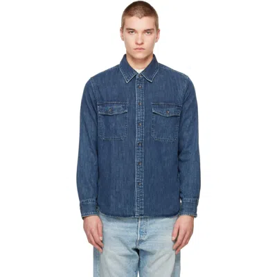 Rag & Bone Blue Cpo Denim Shirt