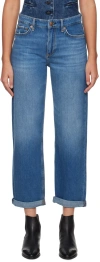 Rag & Bone Womens Baggy Dre Straight-leg Featherweight Denim Jeans Millerton In Blake
