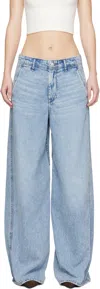 Rag & Bone Blue Featherweight Wide-leg Sofie Jeans In Annie