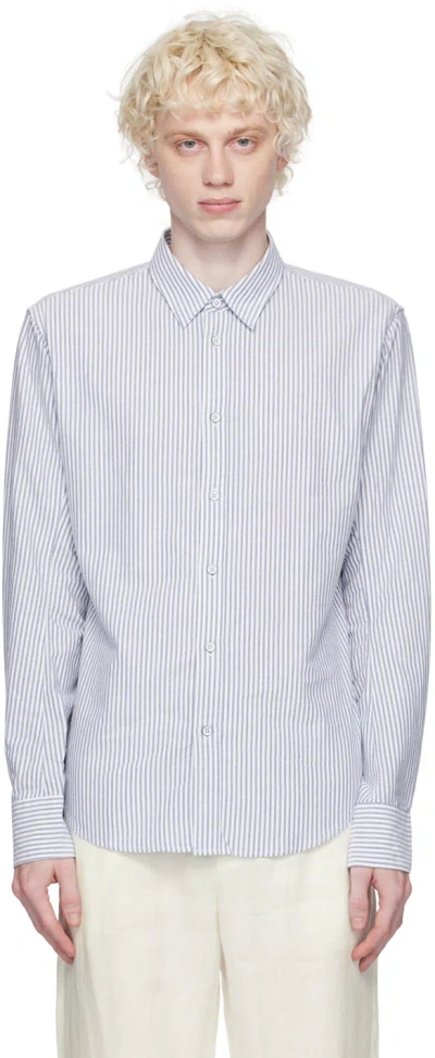 Rag & Bone Blue Fit 2 Engineered Shirt In Dkblustrp