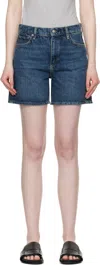 Rag & Bone Denim Shorts With Belt Loops In Blue