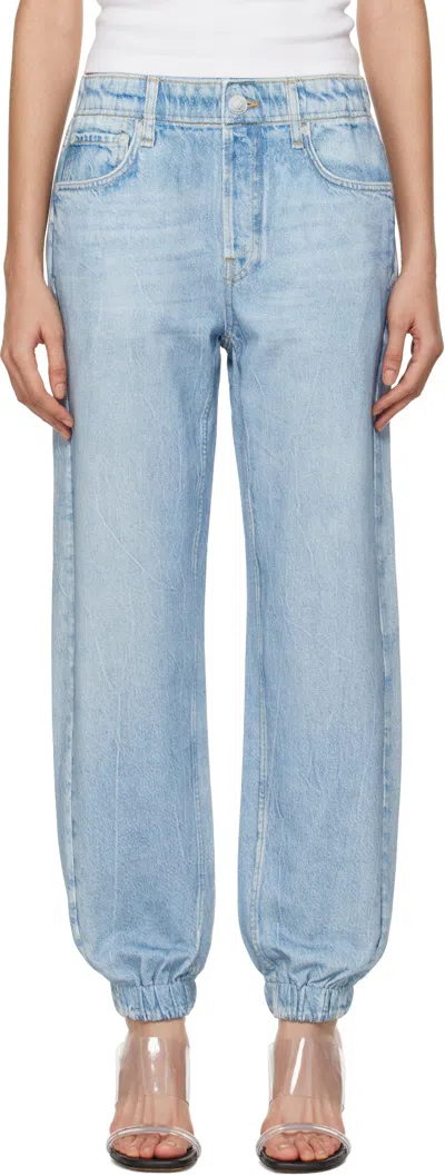 Rag & Bone Blue Miramar Terry Jogger Lounge Pants In Kacy