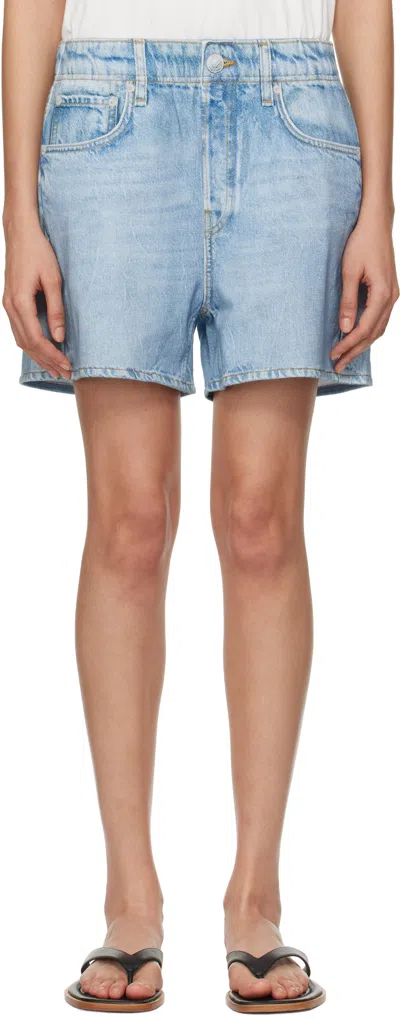 Rag & Bone Blue Miramar Terry Walking Shorts In Kacy