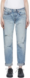 Rag & Bone Blue Rosa Jeans In Danapointh