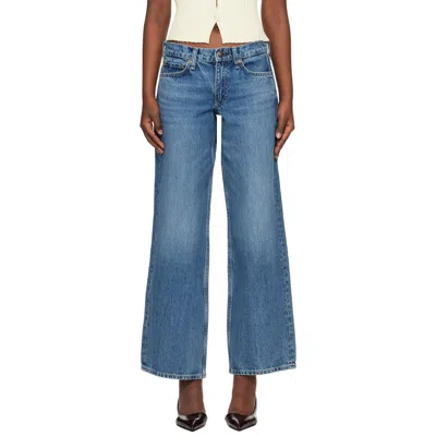 Rag & Bone Blue Saige Relaxed Straight Jeans