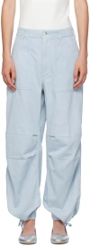 Rag & Bone Savannah High Waist Twill Utility Pants In Ltblue
