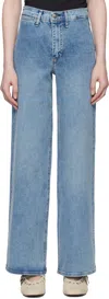 Rag & Bone Blue Straight Epic Hadley Jeans In Summers