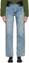 Rag & Bone Shea High-rise Relaxed Straight Combo Jeans In Lefferts