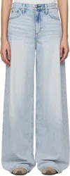 Rag & Bone Blue 'the Sofie' High-rise Ultra Wide Jeans In Kierra