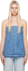 Rag & Bone Ultra Featherweight Aurora Strapless Denim Top In Delmar