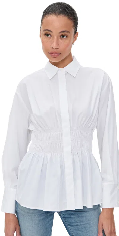 RAG & BONE BLYTHE POPLIN SHIRT WHITE
