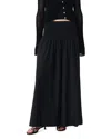 Rag & Bone Blythe Smocked Poplin Maxi Skirt In Black