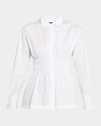 RAG & BONE BLYTHE SMOCKED POPLIN SHIRT