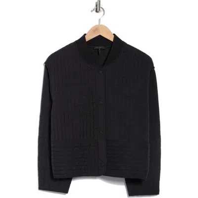 Rag & Bone Bobbi Cropped Quilted Jacket In Black