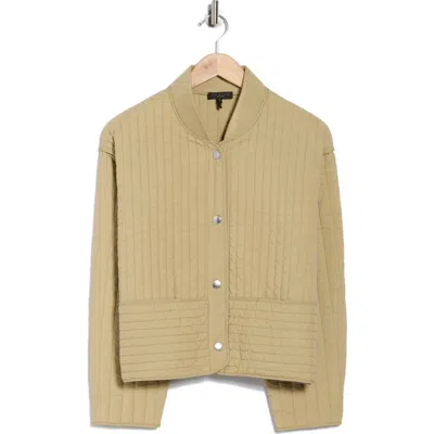 Rag & Bone Bobbi Cropped Quilted Jacket In Brown