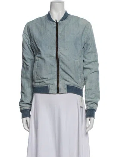 Pre-owned Rag & Bone Bomber Jacket In Blue
