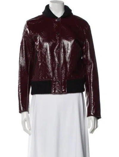Pre-owned Rag & Bone Bomber Jacket In Burgundy