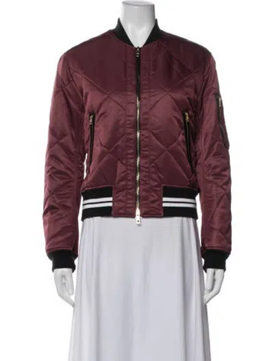 Pre-owned Rag & Bone Bomber Jacket In Burgundy