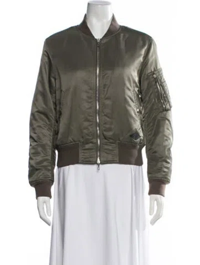 Pre-owned Rag & Bone Bomber Jacket In Green