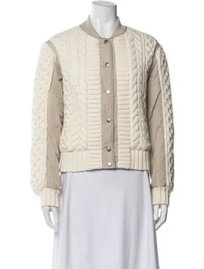 Pre-owned Rag & Bone Bomber Jacket In White