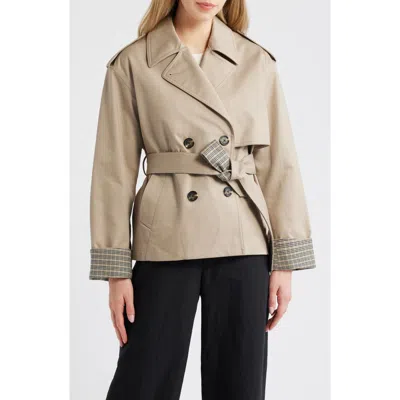 Rag & Bone Bonnie Crop Trench Coat In Neutral