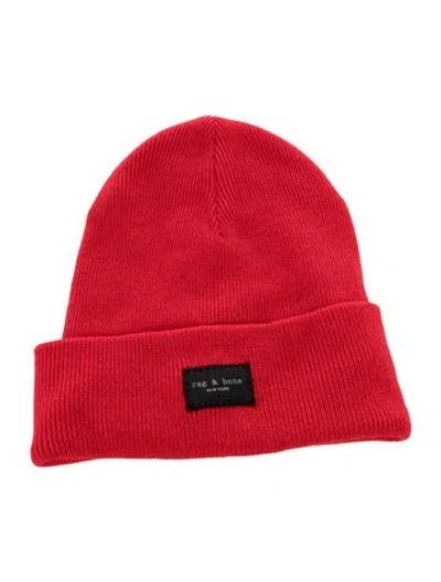 Pre-owned Rag & Bone Branded Wool Beanie In Multi