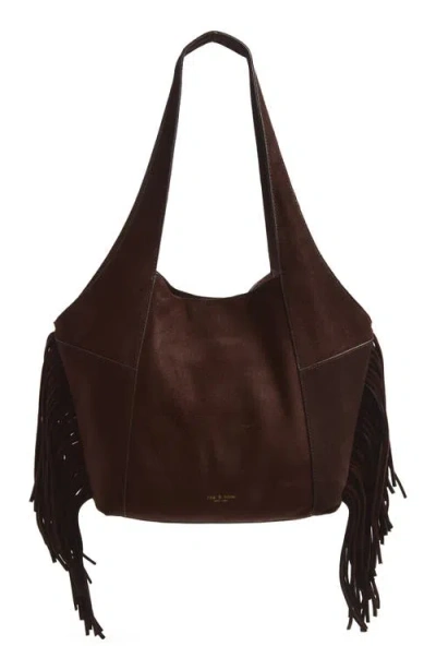 Rag & Bone Brayton Fringe Suede Shopper In Cho