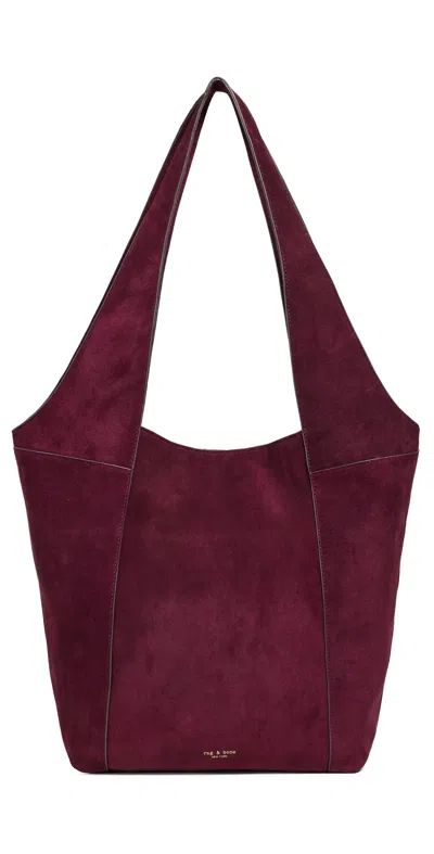 Rag & Bone Brayton Large Shopper Tote Deep Berry