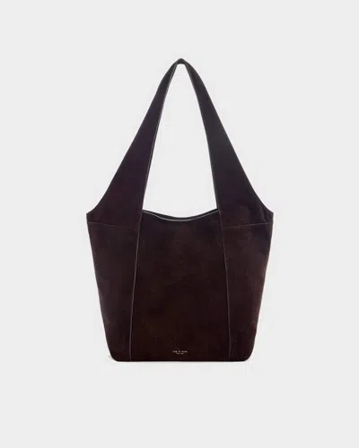 Rag & Bone Brayton Leather Shopper Bag In Chocolate