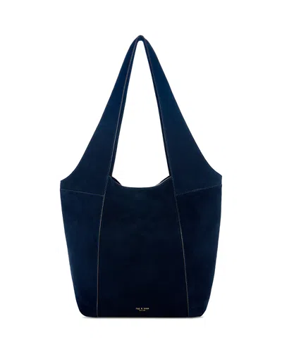 Rag & Bone Brayton Medium Suede Shopper Tote In Blue
