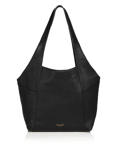 Rag & Bone Brayton Small Leather Shopper Tote In Purple