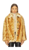 Rag & Bone Brenna Faux Fur Jacket In Brown