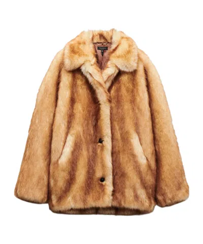 Rag & Bone Brenna Faux Fur Jacket In Brown