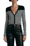 Rag & Bone Breton Stripe Crewneck Sweater In Black