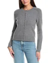 Rag & Bone Bridget Crew Wool-blend Cardigan In Gray