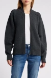 Rag & Bone Bridget Wool Blend Bomber Cardigan In Gray