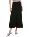 Rag & Bone Bridget Wool-blend Midi Skirt In Black