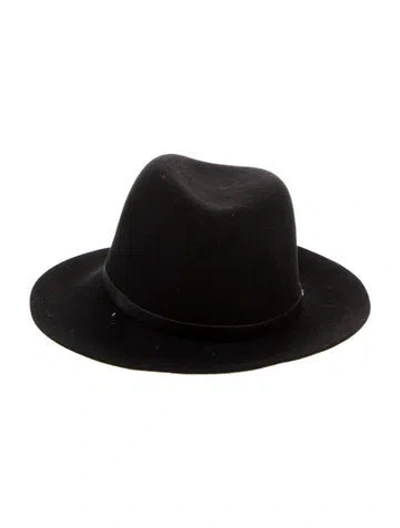 Pre-owned Rag & Bone Brimmed Wool Hat In Black