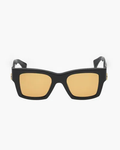 Rag & Bone Brooklyn Rectangular Sunglasses In Gold
