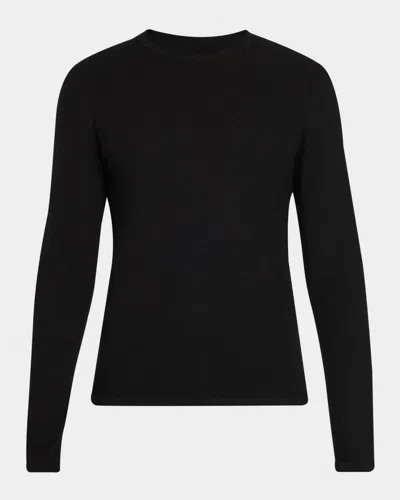 Rag & Bone Brooks Merino Wool Crewneck Sweater In Black