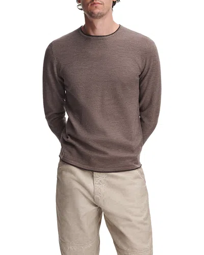 Rag & Bone Brooks Wool Crewneck Sweater In Brown