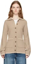 Rag & Bone Brown Danica Cardigan In Oatmeal