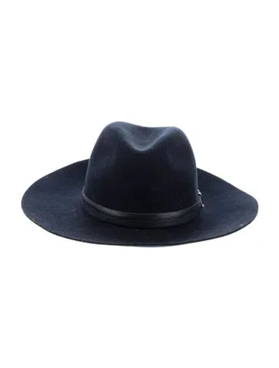 Pre-owned Rag & Bone Brown Floppy Hat. In Blue